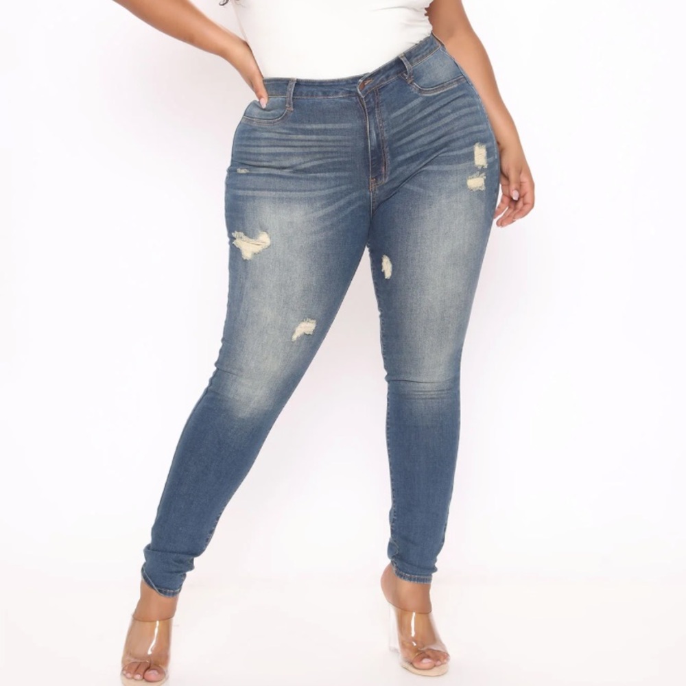 Fashion Nova Give Me All of You Jeans - Medium Blue